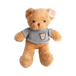 Plush Teddy Bear with a Knitted Sweater 38CM 